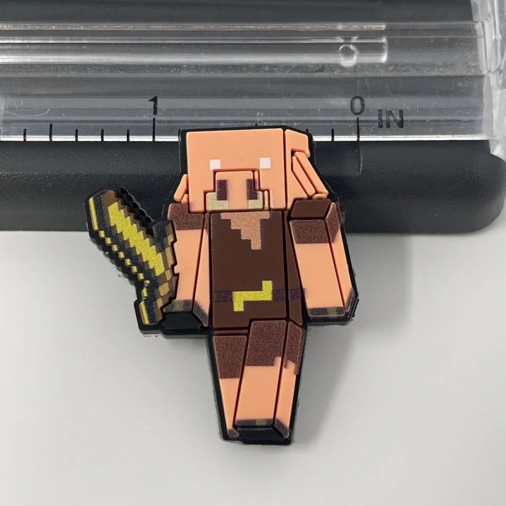 New Minecraft Movie Piglin Golden Sword Authentic Crocs‎ Jibbitz All Ages